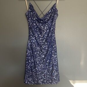 Windsor Midnight Blue Sequin Mini Dress